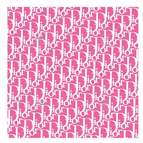 Pink Christian Dior Monogram Pattern Wallpaper